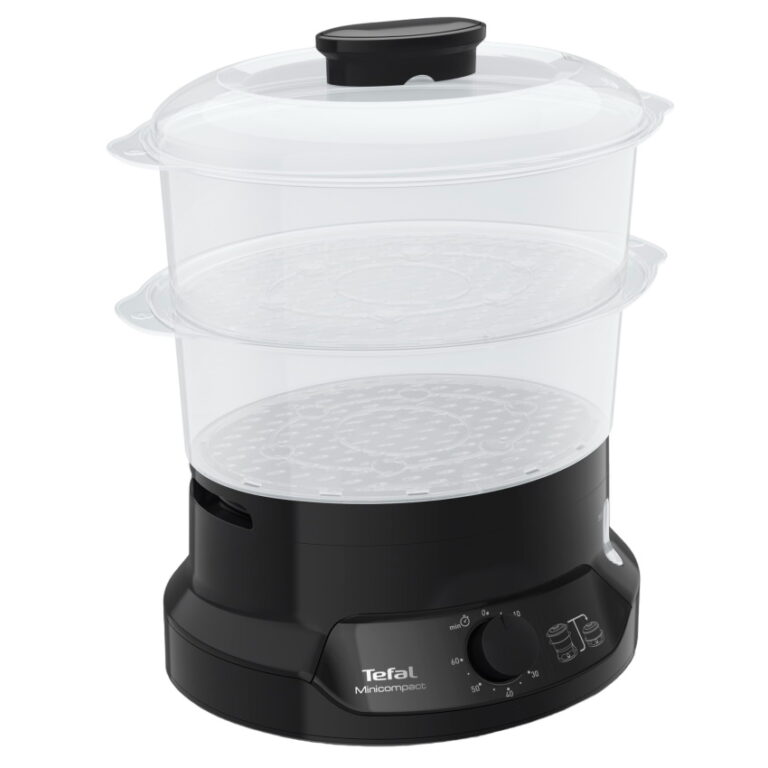 סיר אידוי חשמלי טפאל Tefal Minicompact VC139865 עם שתי קומות ובסיס שחור